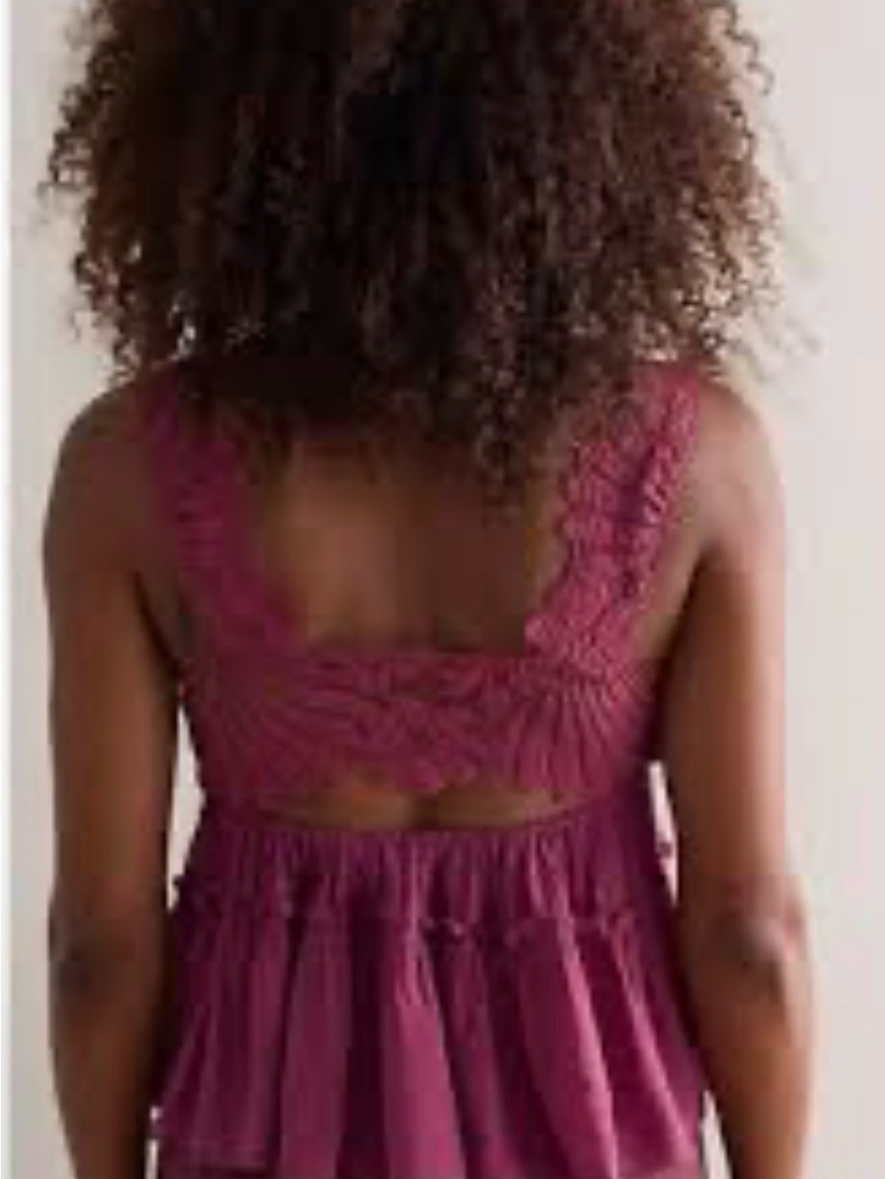 Intimately Free People Petal Party Tank Top Cami Burgundy Purple Sz L NWOT